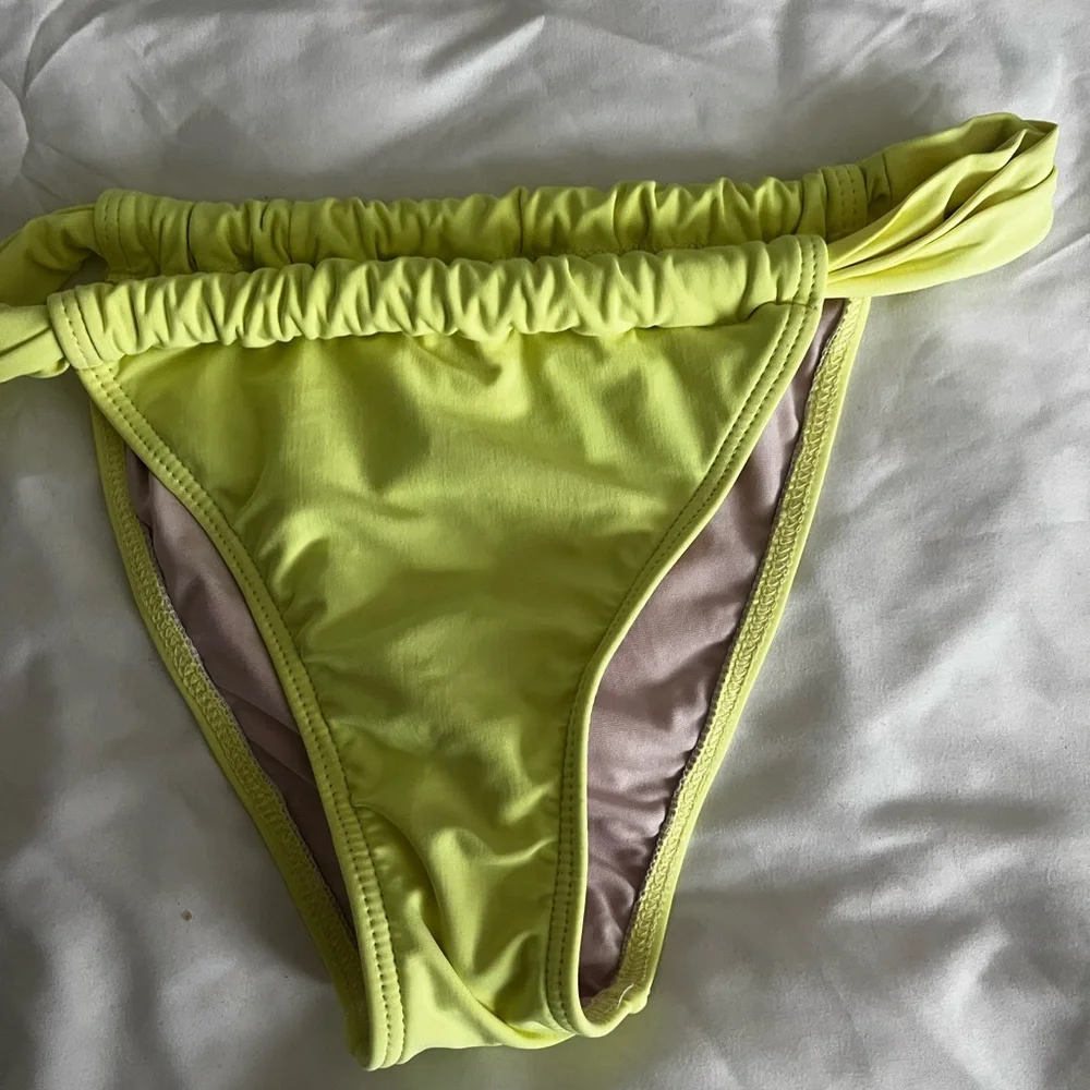 WORN ONCE Salero Swim Yellow Curtain Cheeky Bikini Bottom from Pacsun - Picture 4 of 8